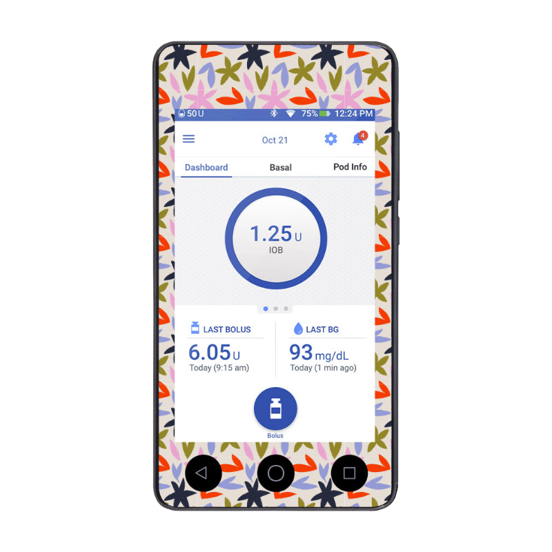 Omnipod DASH Cover (Bold Blooms)