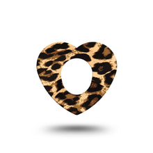 ExpressionMed Leopard Print Dexcom G7 Heart Adhesive Patch