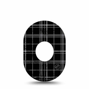 ExpressionMed Grunge Plaid Adhesive Patch Dexcom G7/Dexcom ONE+