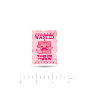 ExpressionMed Wanted Poster in Pink Decal Sticker