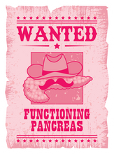 ExpressionMed Wanted Poster in Pink Decal Sticker