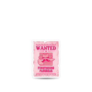 ExpressionMed Wanted Poster in Pink Decal Sticker