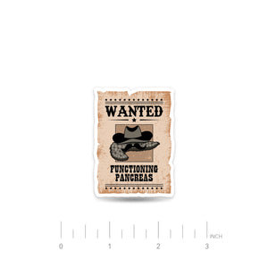 ExpressionMed Wanted Poster in Antique Brown Decal Sticker