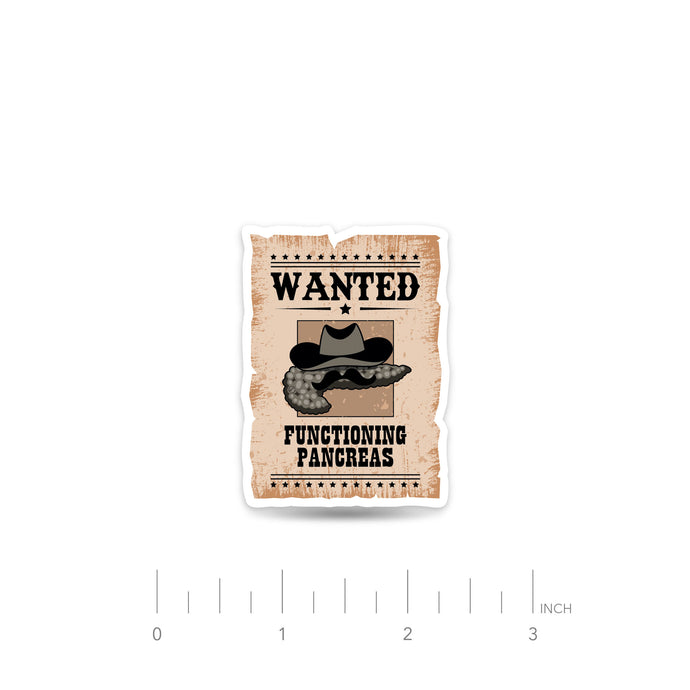 ExpressionMed Wanted Poster in Antique Brown Decal Sticker