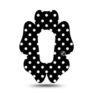 ExpressionMed G6/One Black & White Polka Dot Flower Adhesive Patch Dexcom