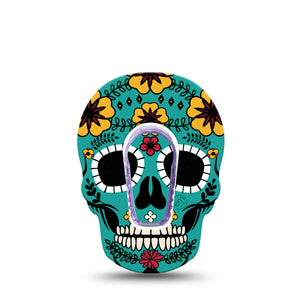 ExpressionMed Dexcom G6/One Transmitter Sticker (Teal Skull)