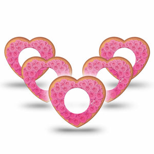 ExpressionMed Cutie Pie Cookie Heart Shaped Adhesive Patch Freestyle Libre 2