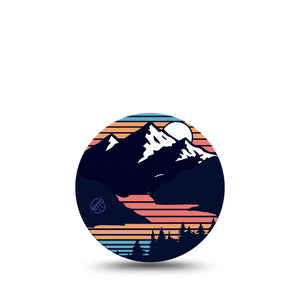 ExpressionMed OverPatch Retro Mountains Adhesive Patch Freestyle Libre 3