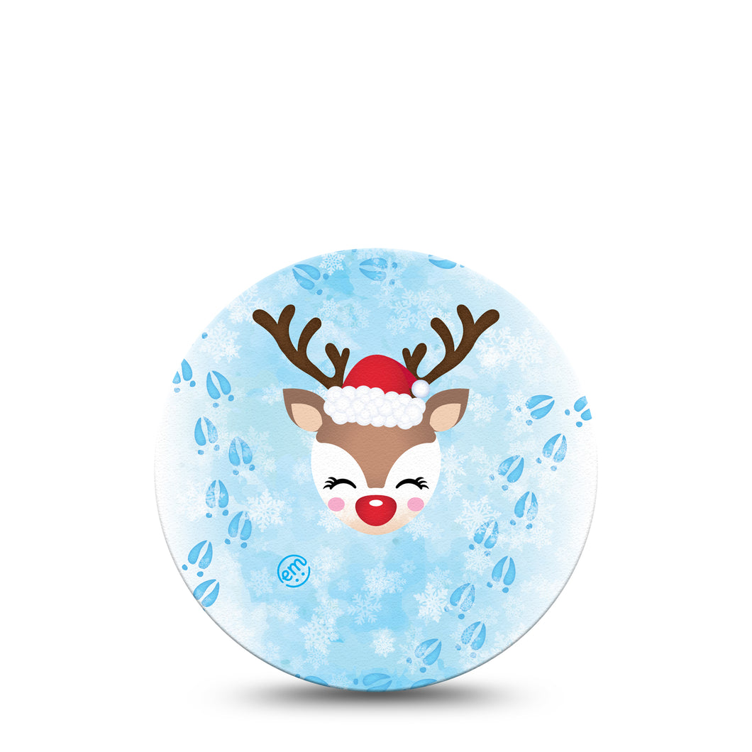 ExpressionMed OverPatch Flurry The Reindeer Adhesive Patch Freestyle Libre 2 or 3