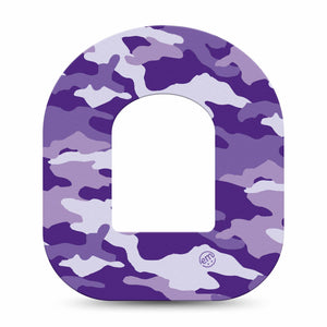 ExpressionMed Purple Camo Adhesive Patch Omnipod