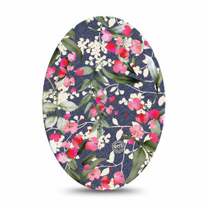 ExpressionMed Denim Flowers Adhesive Patch Oval