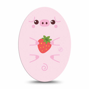 ExpressionMed Strawberry Piglet Adhesive Patch Oval