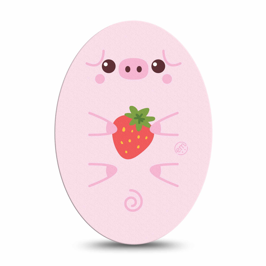 ExpressionMed Strawberry Piglet Adhesive Patch Oval