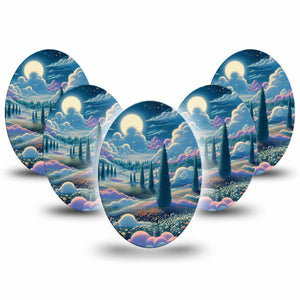 ExpressionMed Dreamy Landscape Adhesive Patch Oval