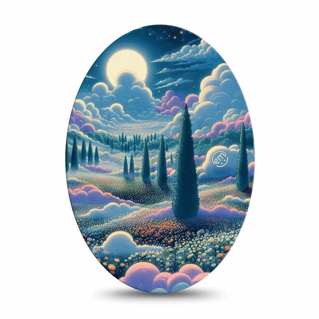 ExpressionMed Dreamy Landscape Adhesive Patch Oval