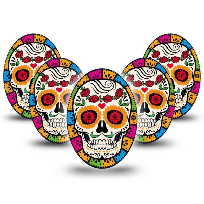 ExpressionMed Dia De Los Muertos Adhesive Patch Oval