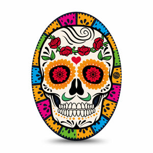 ExpressionMed Dia De Los Muertos Adhesive Patch Oval