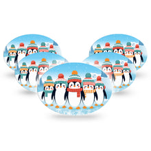 ExpressionMed Penguins in a Row Adhesive Patch Oval