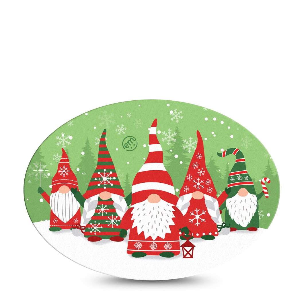 ExpressionMed Holiday Gnomies Adhesive Patch Oval