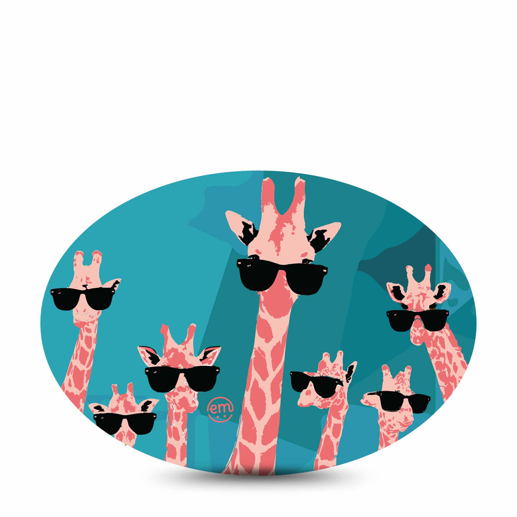 ExpressionMed Cool Giraffes Adhesive Patch Oval