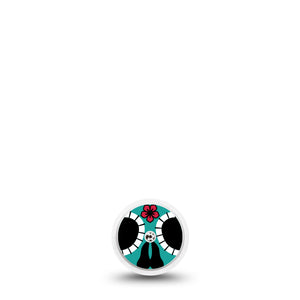 ExpressionMed Libre 2 Sensor Sticker (Teal Skull)