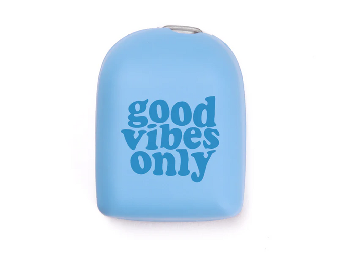 Omni Pod Reusable Cover (Good Vibes Only) Blue