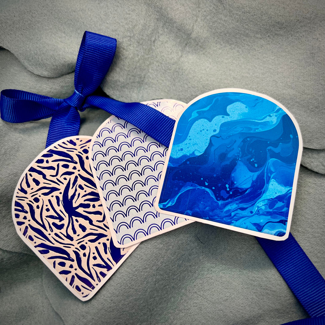 Omnipod Cover Stickers (Blue Waves) 3 Pack