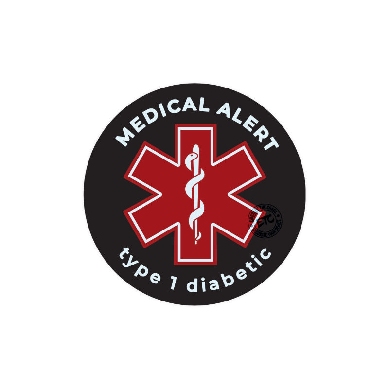 ETC Medical Alert - Vinyl Decal Sticker (T1D)