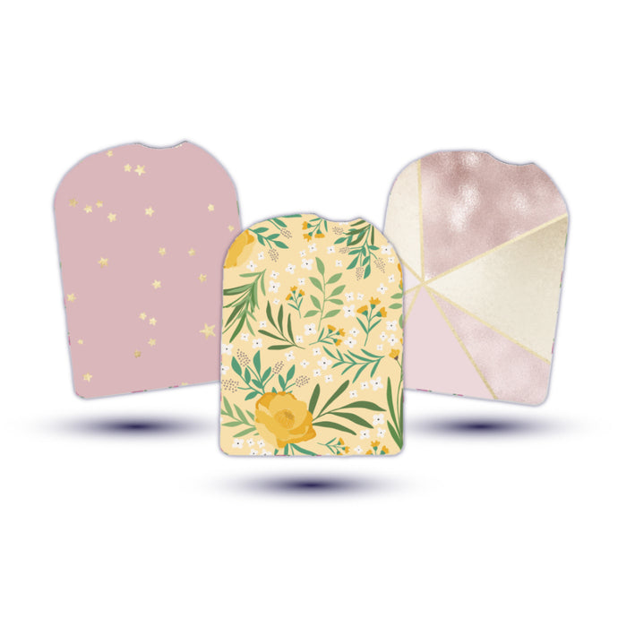 Omnipod Cover Sticker (Yellow Sparkle) 3pk