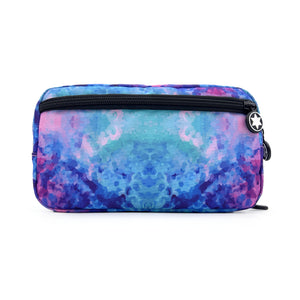  'Purple Haze' patterned kitbag Back view ETC star logo zipper pulls