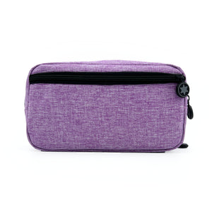 purple mauve diabetic bag black zip star zipper pulls