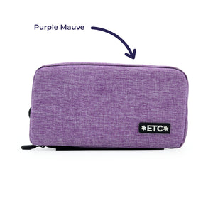 purple mauve diabetic kitbag ETC logo front view