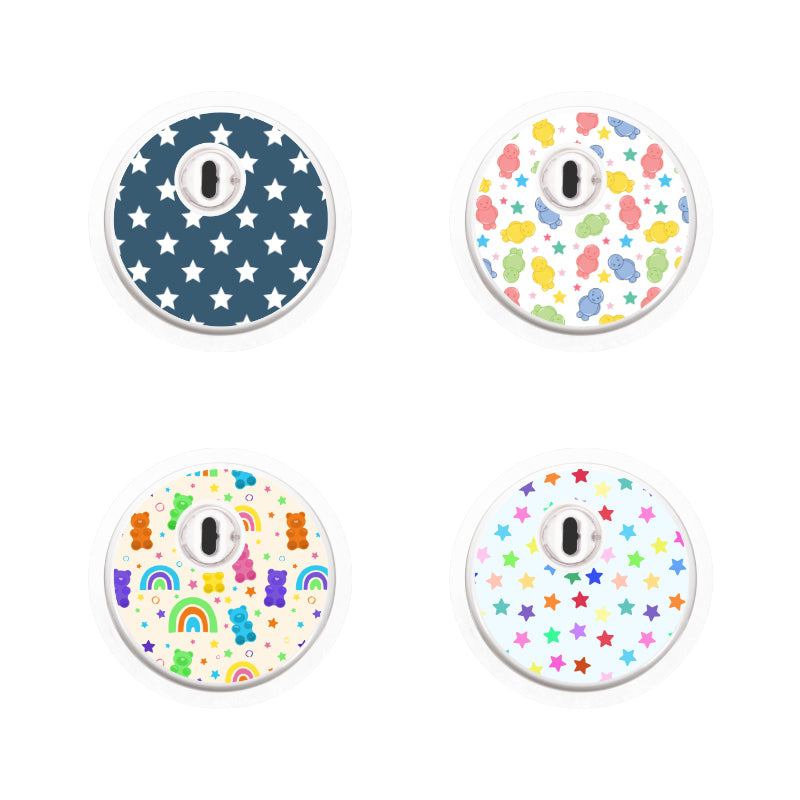 Freestyle Libre 3 Sensor Sticker (Stars & Gummies Collection) 4pk