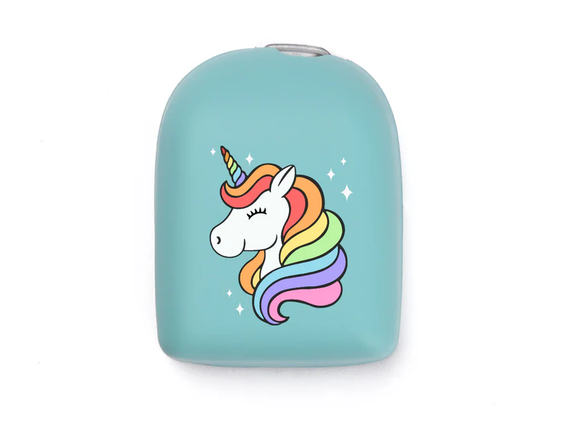 Omni Pod Reusable Cover Unicorn Light Blue