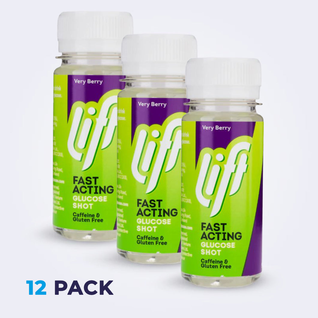 Box of 12 x Lift Very Berry Glucose Shots 60ml