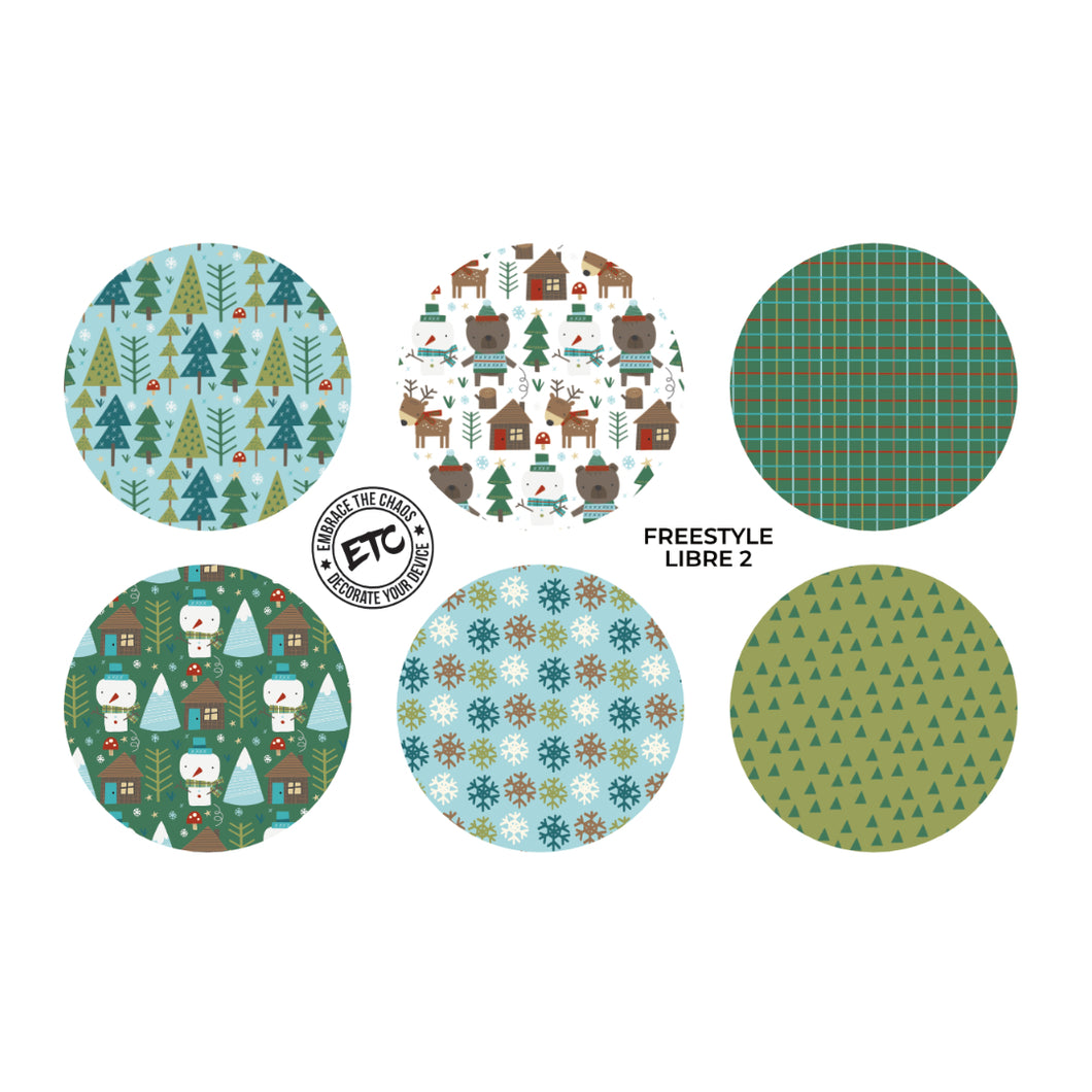 Freestyle Libre 2 Sensor Covers (Winter Forest) 6 pack