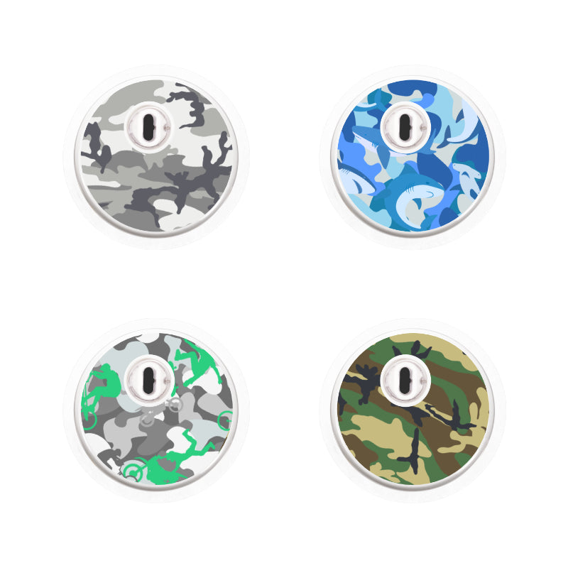 Freestyle Libre 3 Sensor Sticker (All the Camo) 4pk