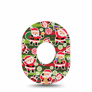 ExpressionMed Santa Sticker Bomb Adhesive Patch Dexcom G7/Dexcom ONE+