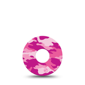 ExpressionMed Hot Pink Camo Adhesive Patch Freestyle Libre 3