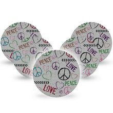 ExpressionMed OverPatch Peace & Love Adhesive Patch Freestyle Libre 2 or 3