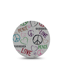 ExpressionMed OverPatch Peace & Love Adhesive Patch Freestyle Libre 2 or 3