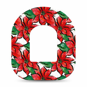 ExpressionMed Poinsettia Adhesive Patch Omnipod