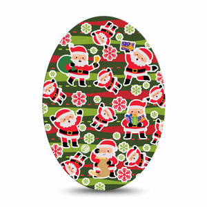 ExpressionMed Santa Sticker Bomb Adhesive Patch Oval