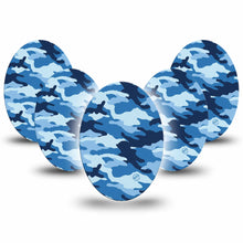 ExpressionMed Blue Camo Adhesive Patch Oval