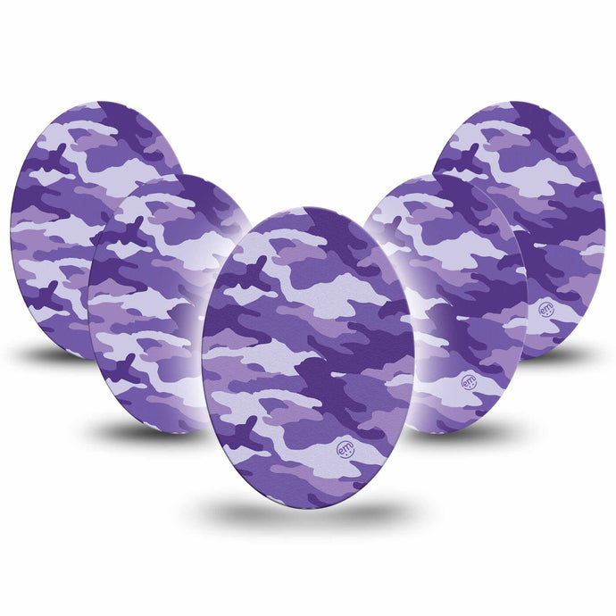 ExpressionMed Purple Camo Adhesive Patch Oval