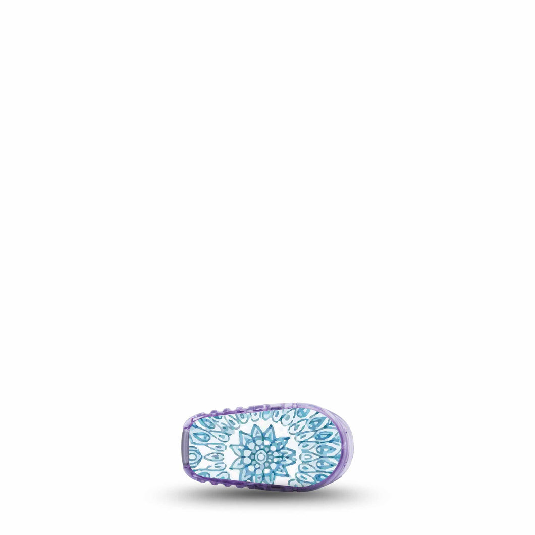 ExpressionMed Dexcom G6 Transmitter Sticker (Aqua Floral)