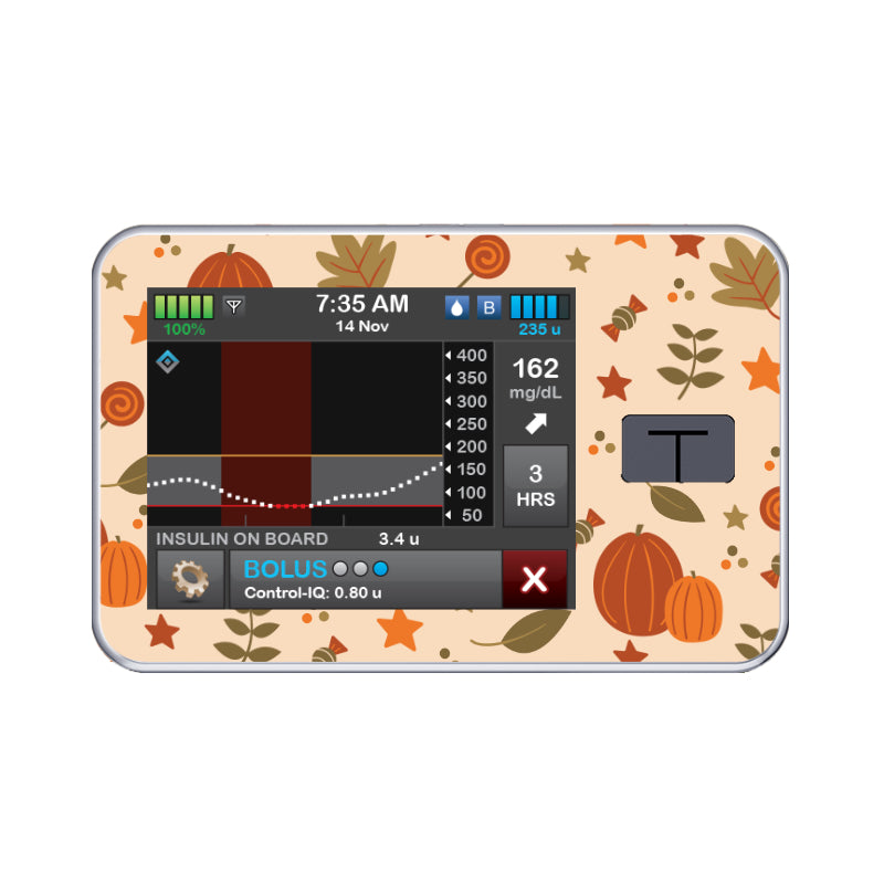 T:slim Cover Sticker (Pumpkin Spice)