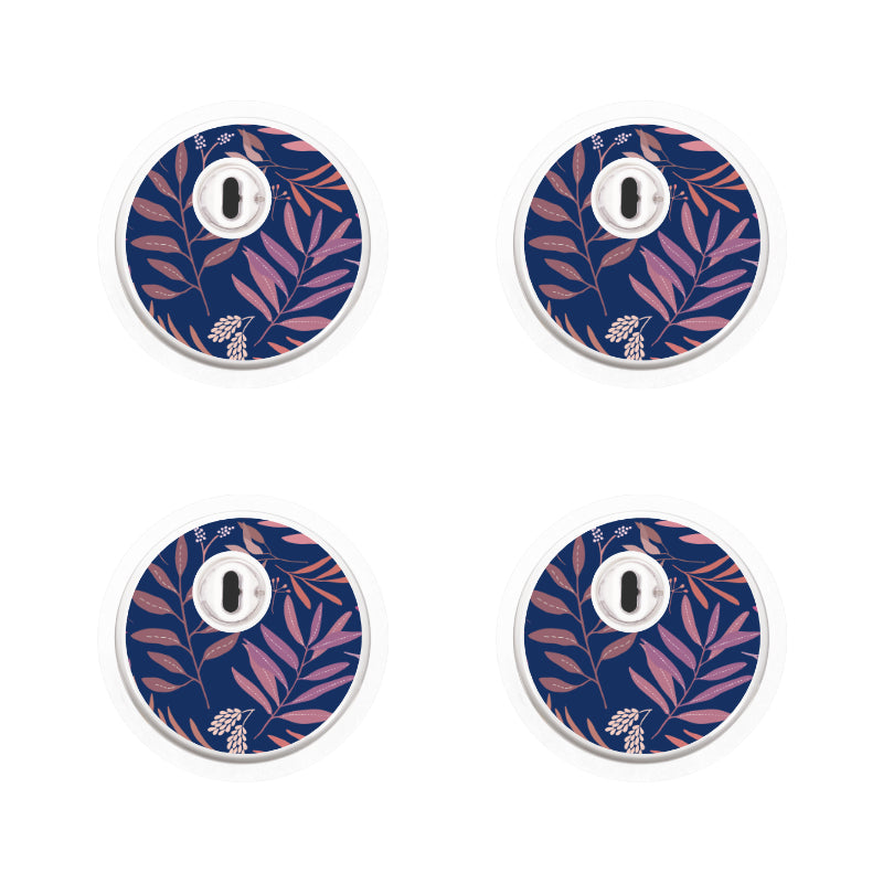 Freestyle Libre 3 Sensor Sticker (Navy Leaves) 4pk