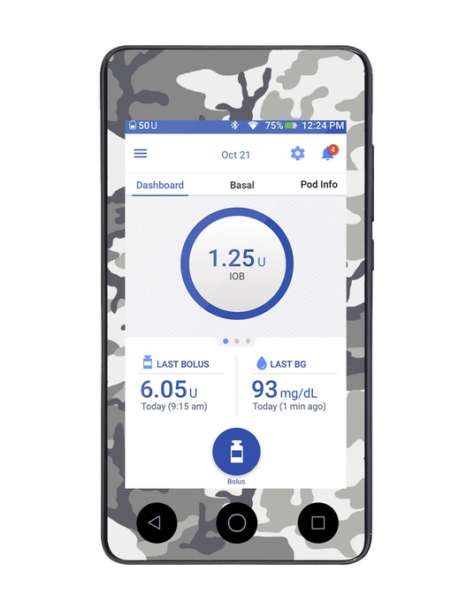 Omnipod DASH Cover (Snow Camo)