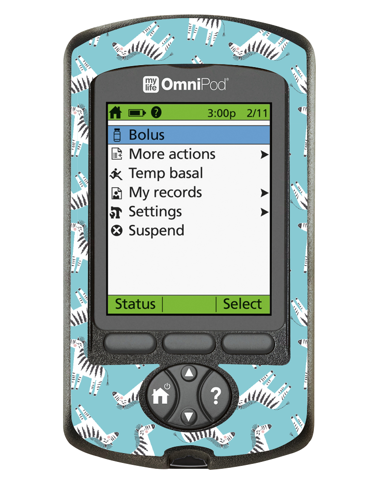 Omnipod PDM Cover (Zany Zebras)